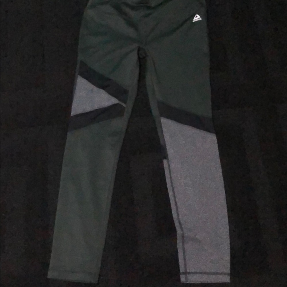 Army green, black and grey leggings